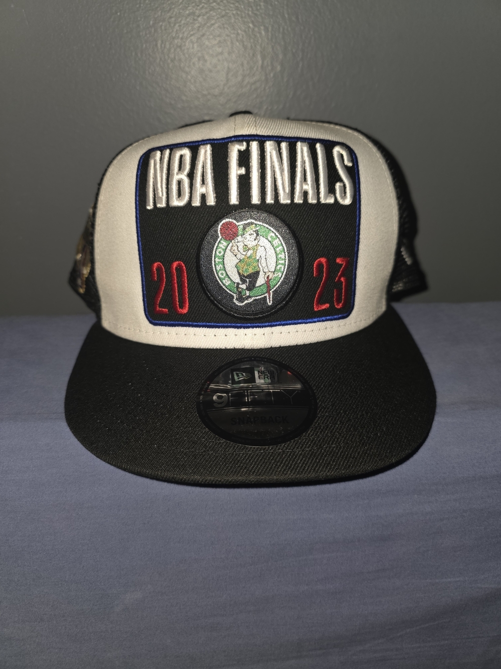 New Era NBA Finals 2023 Boston Celtics Black, White & Red Snapback Hat